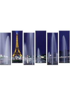 Buy Set Of 6 Wall Painting With Hidden Frame Multicolour 120 X 60cm in Saudi Arabia