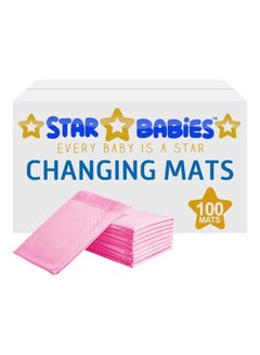 Buy Pack Of 100 Disposable Changing Mats - Pink in UAE