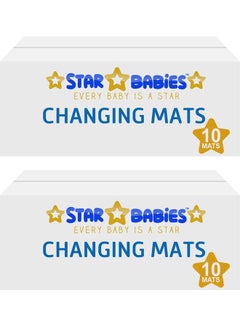 Buy Star Babies Pack Of 10 Disposable Changing Mat Buy 1 Get 1 Free - Pink in UAE