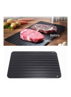 Buy Fast Defrosting Thaw Tray for Frozen Food Black 23 x 16.5 x 0.2cm in Saudi Arabia