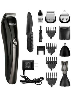 Buy 600 Multifunctional Rechargeable Electric Hair Trimmer Grooming Kit Black in Egypt