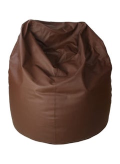 Buy PVC Leather Bean Bag Brown 80x80x50cm in UAE
