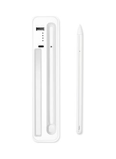 Buy Portable Touch Screen Stylus Pen With Charging Case White in Saudi Arabia
