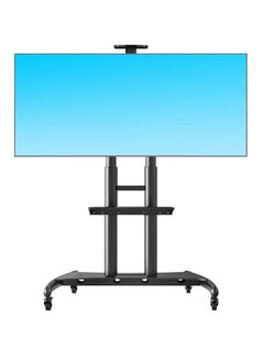 Buy NB North Bayou Mobile TV Cart Rolling TV Stand with Lockable Wheels for 55 to 80 Inch Plasma LCD LED Flat or Curved Screen TVs up to 100lbs - Height Adjustable (55-80 inch) Black in UAE