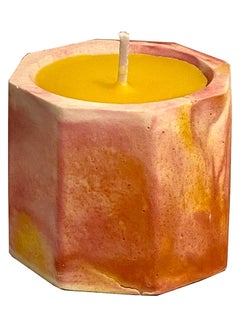 Buy Natural Beeswax Candle Orange 4.5 x 5.5cm in Egypt