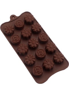 Buy 15-Hole Candy Chocolate Mold Tray Brown 8.3x4inch in Saudi Arabia