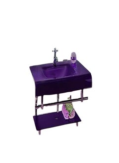 Buy Modern Basin Bathroom Unit With Waterfall Mixer Cold & Hot Water Set Purple in Egypt