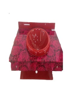 Buy Modern Basin Bathroom Unit  With Tall Waterfall Mixer Cold & Hot Water Set Red in Egypt
