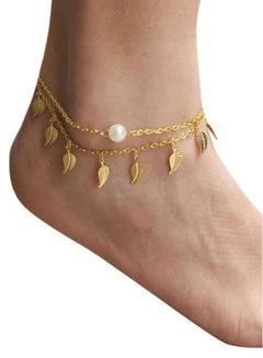 Buy Metal Leaf Chain Anklet in UAE