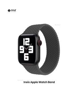 Buy Braided Solo Loop Stretchable Replacement Strap For Apple Watch Grey in Saudi Arabia