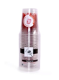 Buy 25-Piece Valentine Disposable Cup Red/Clear in UAE