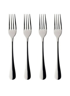 Buy 4-Pcs Stainless Steel Table Forks Silver 20cm in UAE