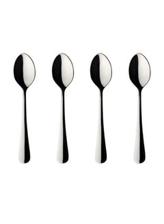 Buy 4-Pcs Stainless Steel Coffee Spoons Silver 12cm in UAE