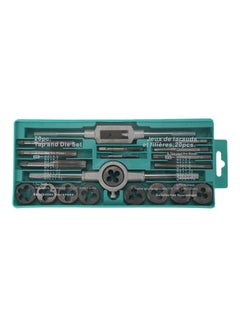 Buy Alloy Steel Tap and Die Set with Adjustable Wrench Twisted Hand Tools multicolour 25.5x2x10.5cm in UAE