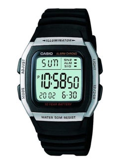 اشتري ساعة يد رقمية بسوار من الراتنج للشباب طراز W-96H-1AVDF - مقاس 37 مم - لون أسود للأولاد في السعودية