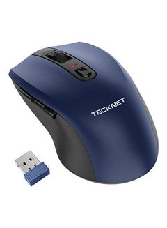 Buy Wireless Optical Mobile Mouse With Receiver Blue/Black in UAE
