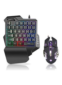 Buy Wired One Hand RGB Gaming Keyboard And Mouse Set in Egypt