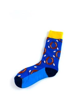Buy Pair Of  Cotton Socks Blue/Black/Brown in Saudi Arabia