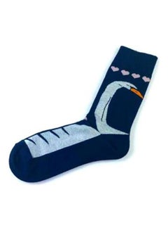 Buy Pair Of  Cotton Socks Blue/Pink/orange in Saudi Arabia