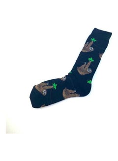 Buy Pair Of  Cotton Socks Blue/Brown/Green in Saudi Arabia