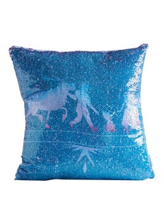 Buy Frozen Style Pillow Polyester Blue 40 x 25cm in UAE