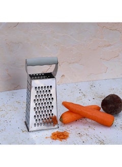 Buy Stainless Steel 4 Side Grater Silver 10.5x7.5x25cm in UAE