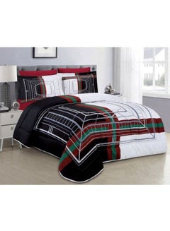 Buy 4-Piece Filling Comforter Set Microfiber Multicolour Single in Saudi Arabia