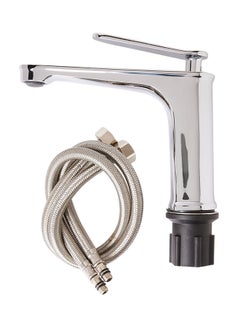 Buy Top Lever Wash Basin Mixer Silver 50x180x150mm in UAE