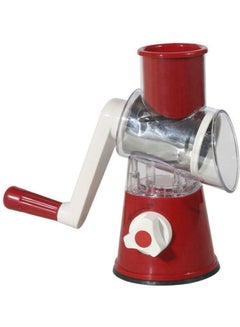 Buy Multi-Function Rotary Grater Vegetable Cutter Red 0.64kg in UAE