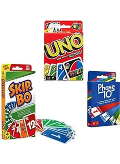 Shop Card Game Set (Skip Bo, Uno & Phase 10) 2x7inch online in Dubai, Abu Dhabi and all