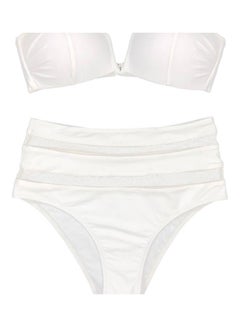 اشتري 2-Piece Strapless Bra And Briefs Set أبيض في السعودية