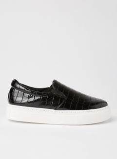 Buy Royal Textured Slip-Ons Black in Egypt