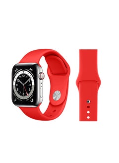 Buy Replacement Band For Apple Watch Series 6/SE/5/4/3/2/1 Red in UAE