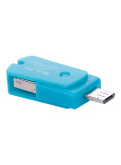 Buy Micro USB 2 IN 1 OTG Card Reader Blue in Saudi Arabia