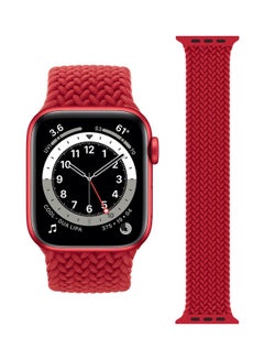 Buy Replacement Band For Apple Watch Series 1/2/3/4/5/6/SE 42/44mm Red in UAE