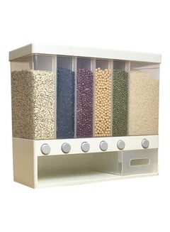 Buy Rice Storage Container White/Clear 41.5x16x25.5cm in UAE