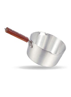 Buy Aluminium Milk Pan With Wood Handle silver 750ml in UAE