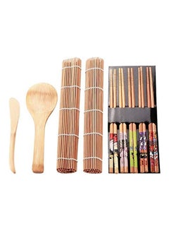 Buy 9 Piece Sushi Making Kit Set Brown 180grams in Saudi Arabia