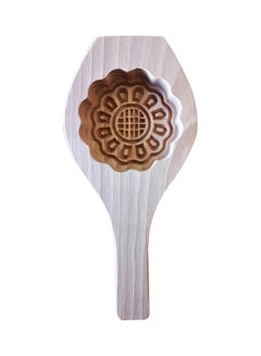 Buy Flower Shape  Wooden Moon Cake Mould brown 21.5cm in UAE