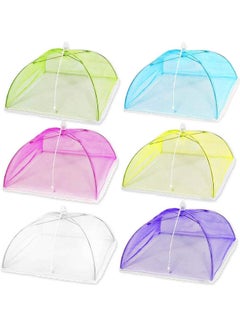 Buy 6 Piece Coloured Mesh Screen Food Cover Tents Multicolour 310grams in Saudi Arabia