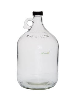 Buy 1Pc Glass Bottle With Plastic Lid Clear in Saudi Arabia