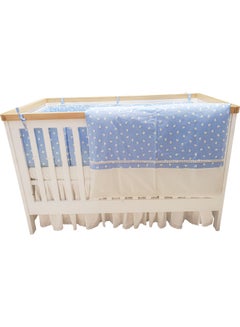Buy 6-Piece Bedding Set cotton Blue/White 70 x 140cm in UAE