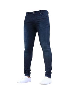 Buy Slim Fit Jeans Dark Blue in Saudi Arabia