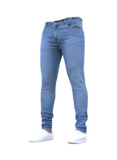 Buy Slim Fit Jeans Light Blue in UAE