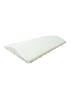 Buy Comfortable Lumbar Support Pillow Cotton white 25x60x5cm in UAE