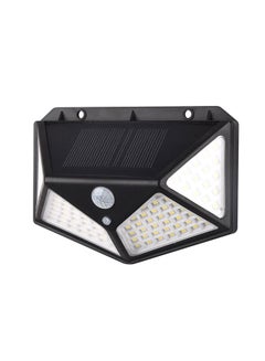 Buy 100-LED Solar Power Motion Sensor Outdoor Wall Light Black 5.12x3.75inch in UAE
