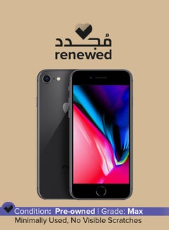 Buy Renewed - iPhone 8 With FaceTime Space Gray 256GB 4G LTE in UAE