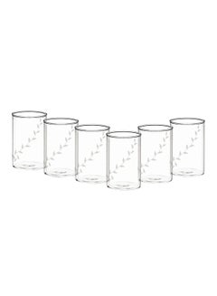 Buy 6-Piece Classy Vision Medium Krip Glass Set Clear in UAE