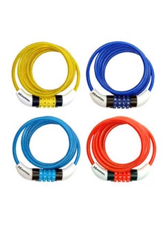 Buy 1-Piece Assorted Color Standard Combination Cable Lock Multicolour 1.5mmx6mm in UAE