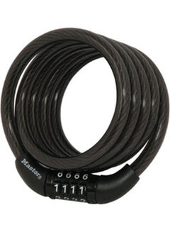 Buy Preset Combination Cable Lock Black in Saudi Arabia